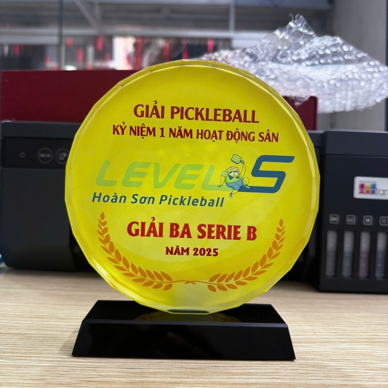 Cúp pickleball ball - Pha lê MC0013