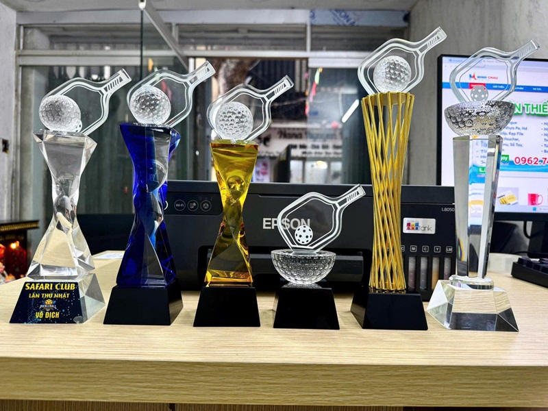 Cúp pickleball ball - Pha lê MC0054